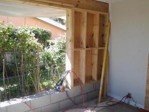 New outside wall